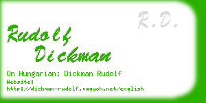 rudolf dickman business card